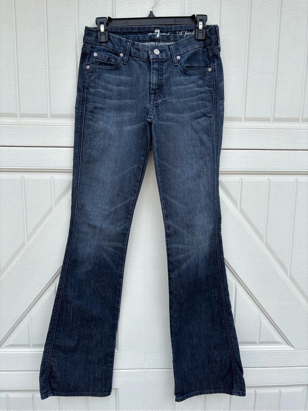 7 For All Mankind A Pocket Jeans 27 Low Rise Flare Y2K 34” Inseam